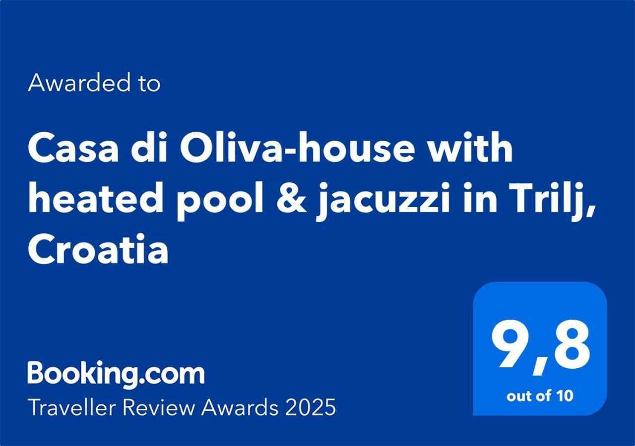 Casa Di Oliva-House With Heated Pool & Jacuzzi In Trilj, Croatia Villa ภายนอก รูปภาพ